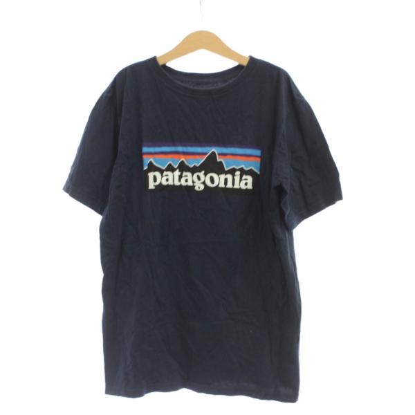 パタゴニア Patagonia P-6ロゴオーガニックTシャツ 子ども服（男の子用） XL14 紺 ...