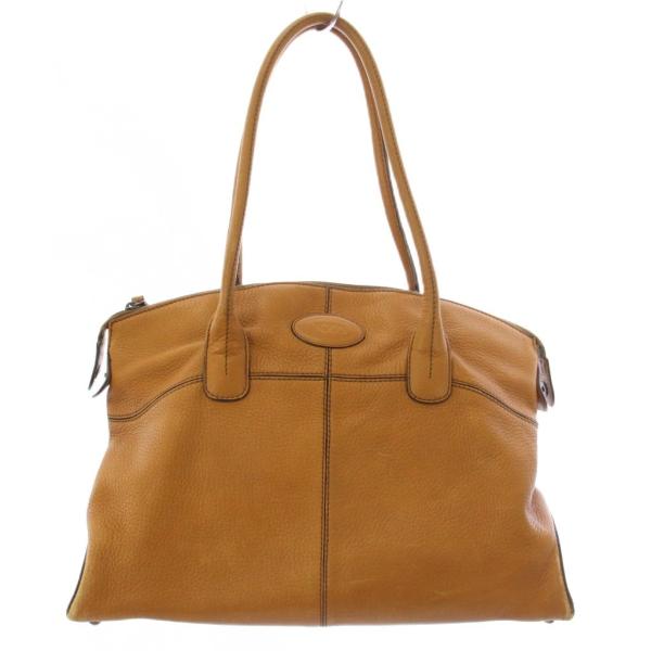 トッズ TOD'S トートバッグ ショルダーバッグ レザー 茶 キャメル /TK レディース
