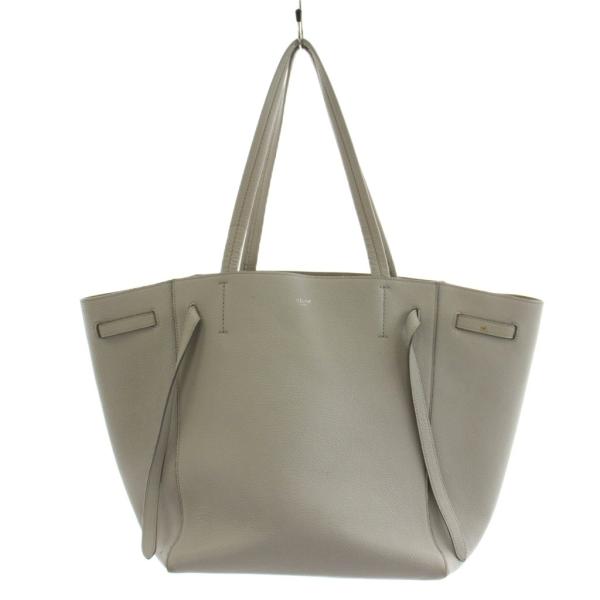セリーヌ CELINE カバファントムS トートバッグ ショルダーバッグ レザー グレー /AN16...