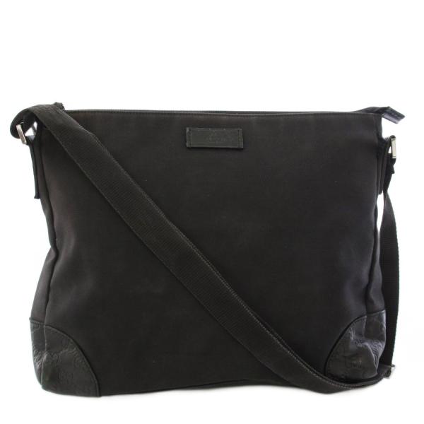グッチ GUCCI ショルダーバッグ メッセンジャー キャンバス 黒 ブラック 257301 /TK...
