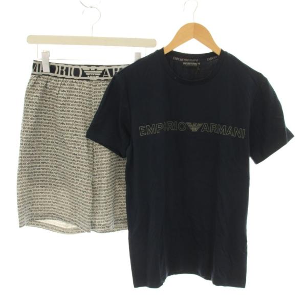 エンポリオアルマーニ ルームウェア セットアップ Tシャツ クルーネック 半袖 ショートパンツ S ...