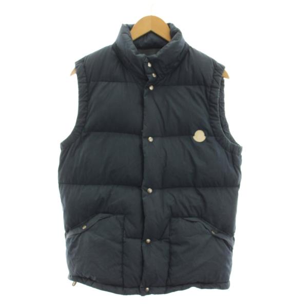 モンクレール MONCLER IDE GILET ダウンベスト ジップアップ 2 紺 ネイビー 54...