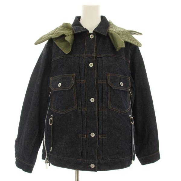 サカイ sacai ドッキングデニムジャケット デニムジャケット ジージャン Gジャン アウター 2...
