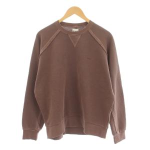 未使用品 リー LEE スウェット トレーナー M 茶 ブラウン 無地 Vネック 長袖 /LP メンズ レディース