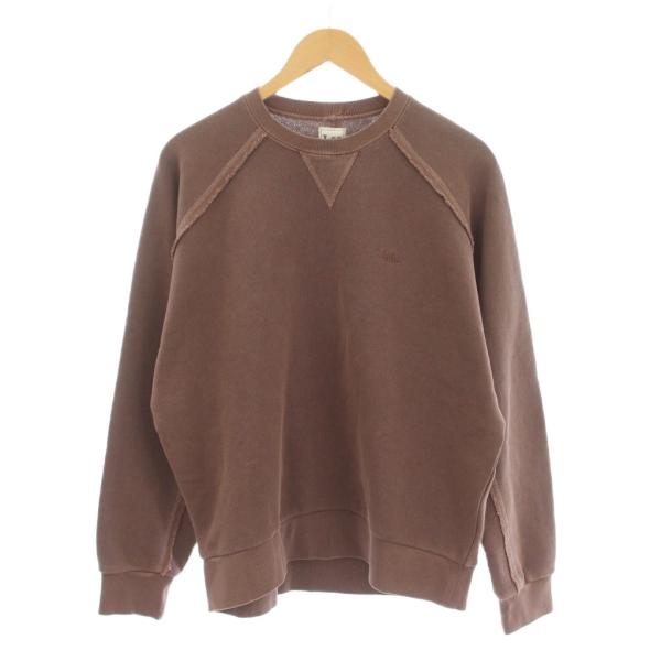 未使用品 リー LEE スウェット トレーナー M 茶 ブラウン 無地 Vネック 長袖 /LP メン...