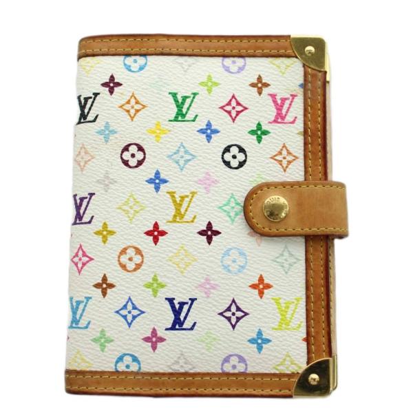 ルイヴィトン LOUIS VUITTON モノグラム マルチカラー アジェンダ PM 手帳カバー 白...