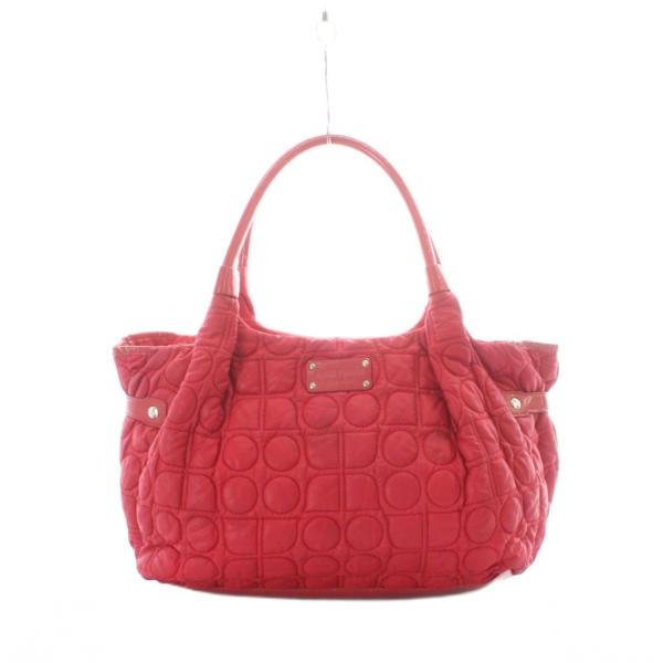 ケイトスペード KATE SPADE トートバッグ ハンドバッグ 赤 レッド キルティング ロゴ /...