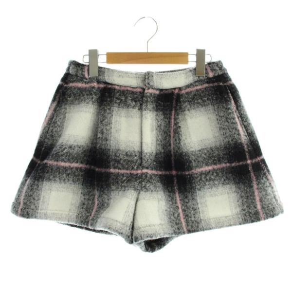 リンカブル LINKABLE 23FW ショートパンツ ウール混 M 黒 ブラック 白 ホワイト ピ...