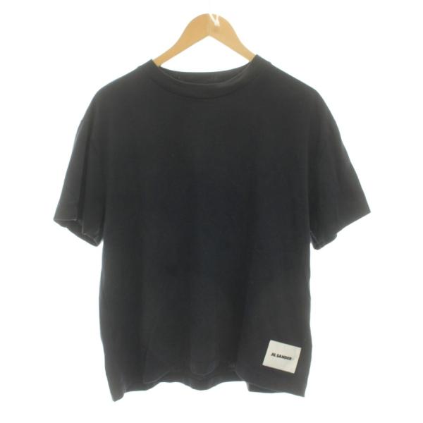 ジルサンダープラス JIL SANDER＋ Tシャツ カットソー L 黒 ブラック 無地 クルーネッ...