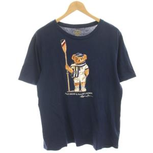ポロ ラルフローレン POLO RALPH LAUREN 子供服 Tシャツ カットソー 半袖 ポロベア 熊プリント XL 18-20 170 紺 ネイビー