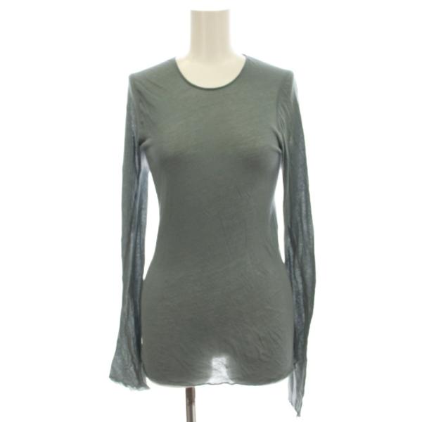 ハクジ HAKUJI Soft sheer LS PO シアー カットソー 長袖 F グレー H23...
