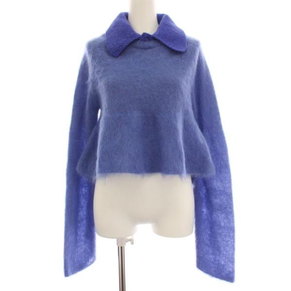 未使用品 ロエベ LOEWE POLO SWEATER ニット ポロシャツ 長袖 モヘヤ ウール S...