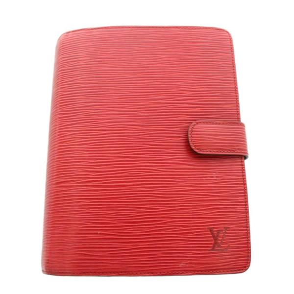 ルイヴィトン LOUIS VUITTON アジェンダMM エピ 手帳カバー 赤 レッド R2004E...