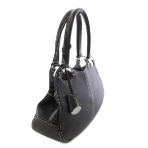 トッズ TODS ハンドバッグ レザー 黒 ブ...の詳細画像2