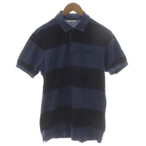 ラコステ LACOSTE EXCLUSIVE EDTION ポロシャツ カジュアルシャツ 3 青 ブルー 紺 ネイビー ボーダー柄 半袖 /RR メンズ