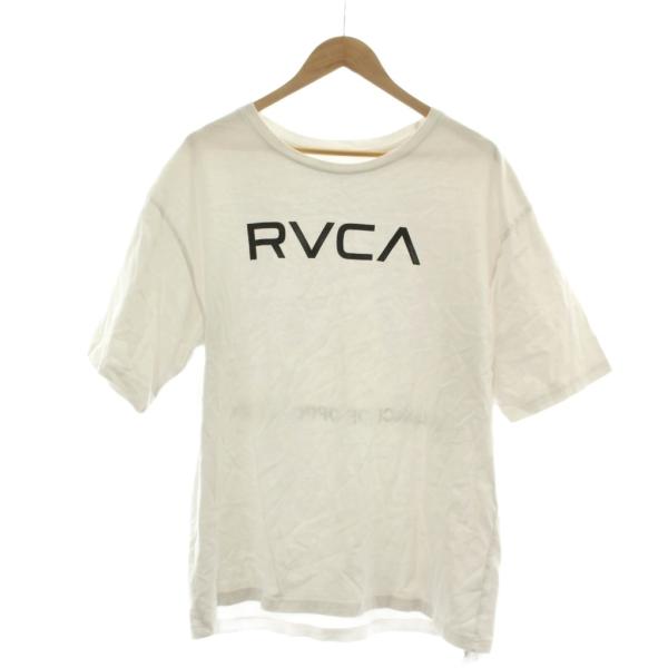 ルーカ RVCA Tシャツ L 白 ホワイト ロゴプリント 半袖 クルーネック /LP メンズ