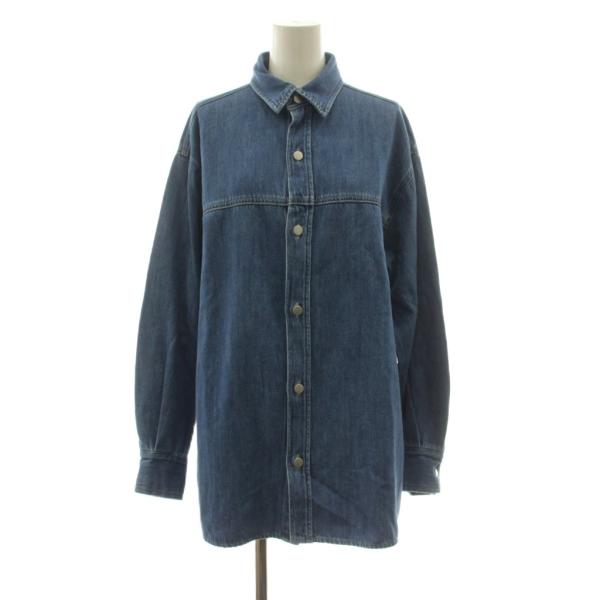 未使用品 アイシービー iCB 24AW コットンソフトデニム ジャケット シャツジャケット 2 青...