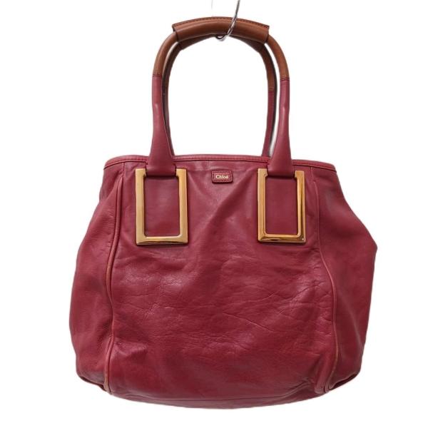 クロエ CHLOE エテル Ethel トートバッグ ハンドバッグ レザー 赤 レッド /TK ■O...