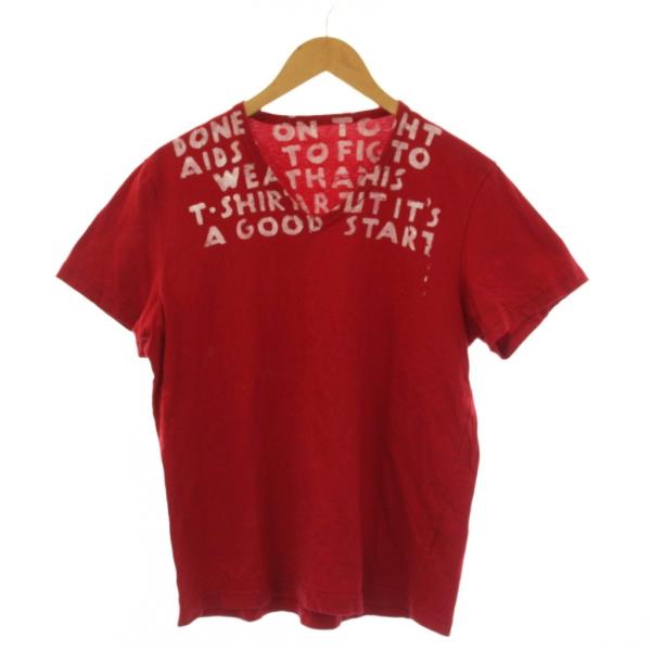 マルタンマルジェラ Martin Margiela エイズ Tシャツ カットソー 半袖 Vネック M...