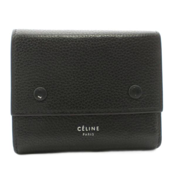 セリーヌ CELINE スモール フォールデッド マルチファンクション 三つ折り 財布 ウォレット ...