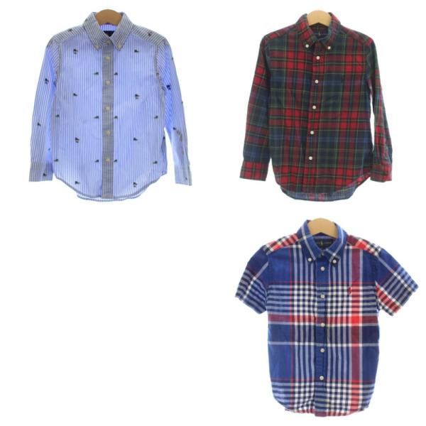ラルフローレン RALPH LAUREN 3点セット 子ども服 男の子 4/4T 5 4 水色 ライ...