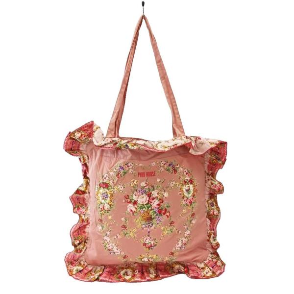 ピンクハウス PINK HOUSE トートバッグ ショルダーバッグ 花柄 フリル ピンク /AN レ...