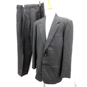 ワイズフォーメン Y S For Men ヨウジヤマモト スーツ セットアップ 上下 ストライプ ジャケット パンツ グレー 黒 M L Tu メンズ 中古 ベクトル 古着 Www Kurume Parking Or Jp Index Php