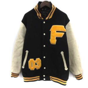 エフエーティー FAT ジャケット スタジャン レザー切替 FAT 黒 /EK ●D メンズ【中古】【ベクトル 古着】