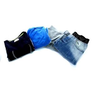 【中古】アルマーニ ジュニア 4点セット まとめ売り Tシャツ カットソー パンツ デニムパンツ 6A 118cm グレー 水色 青 /IW ■EC キッズ 【ベクトル 古着】
