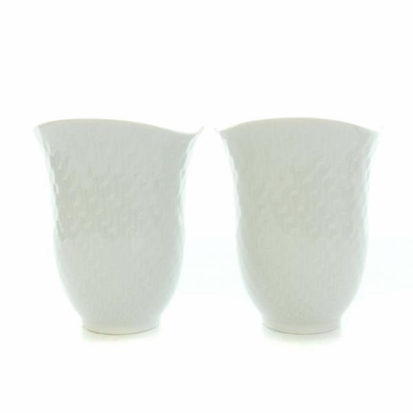 マイセン Meissen 波のたわむれ 2客セット カップ タンブラー コップ 陶器 白 ホワイト ...