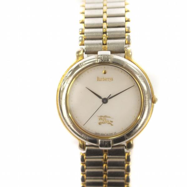 バーバリーズ Burberrys 腕時計 ウォッチ クォーツ 白文字盤 ロゴ シルバー色 ゴールド色...