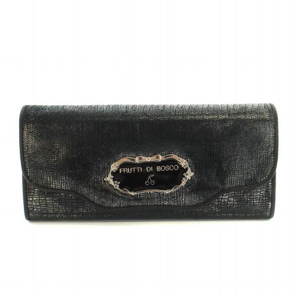 フルッティディボスコ FRUTTI DI BOSCO 長財布 二つ折り 小銭入れなし レザー 型押し...