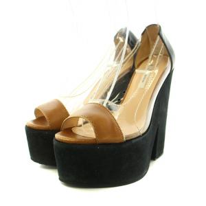 カルヴェン オープントゥスエード PVCウェッジ...の商品画像