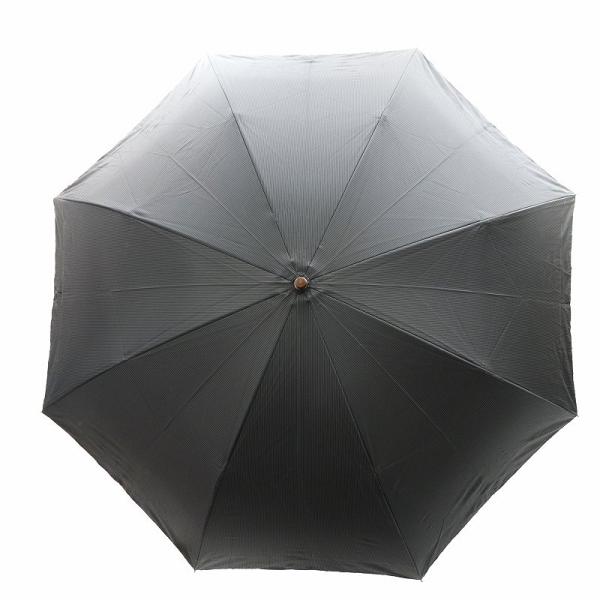 クリスチャンディオール Christian Dior 折り畳み傘 雨傘 ストライプ柄 黒 ブラック ...