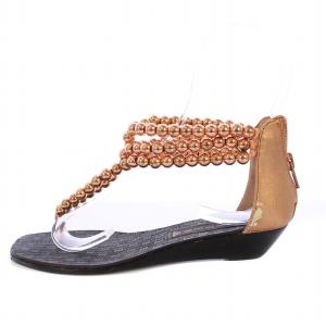 スティーブ マデン STEVE MADDEN サンダル フラット メタリックボール付き 5 オレンジ 黒 /BM ■MA レディース