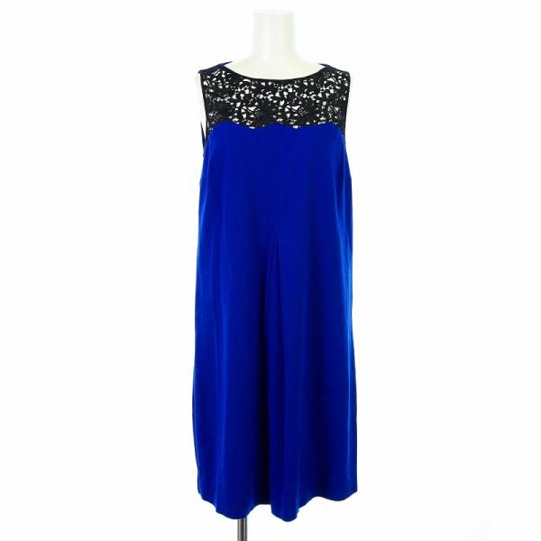 ステラマッカートニー STELLA McCARTNEY ワンピース フレア ひざ丈 ノースリーブ レ...