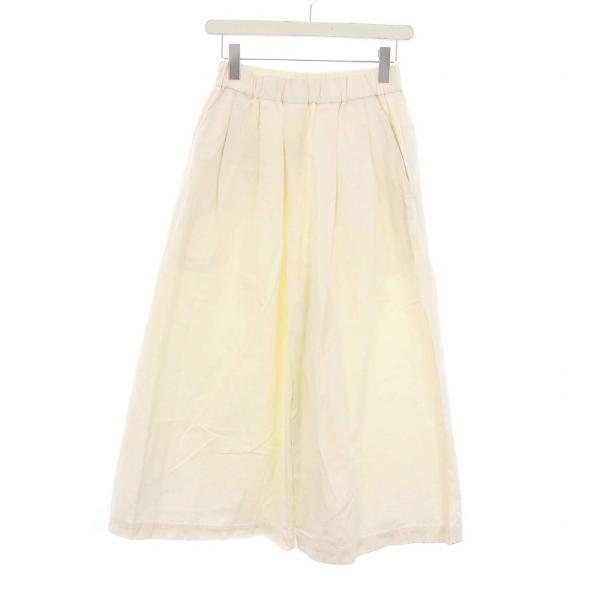 イエナ IENA 22SS コットンサテンボリュームパンツ ワイド イージー 34 XS アイボリー...