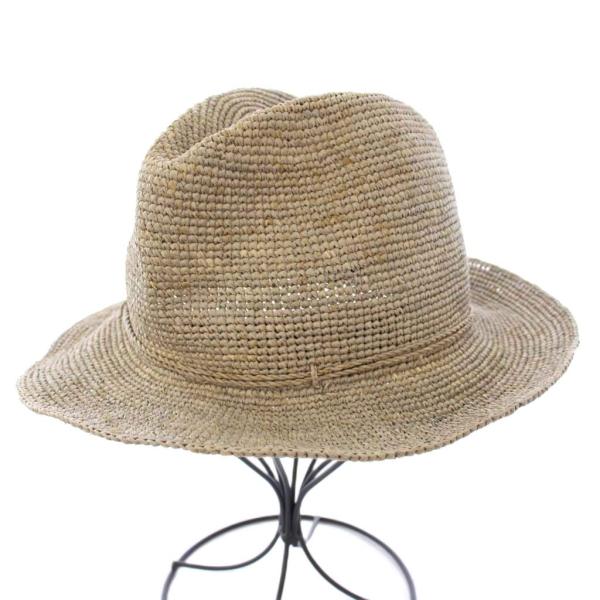 ヘレンカミンスキー HELEN KAMINSKI ラフィアハット 中折れ帽子 M ベージュ /TK ...