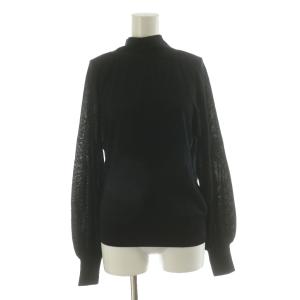マリリンムーン Marilyn Moon ニット カットソー 長袖 帽タイ プルオーバー F ブラック 46-8823 /NQ ▲H レディース