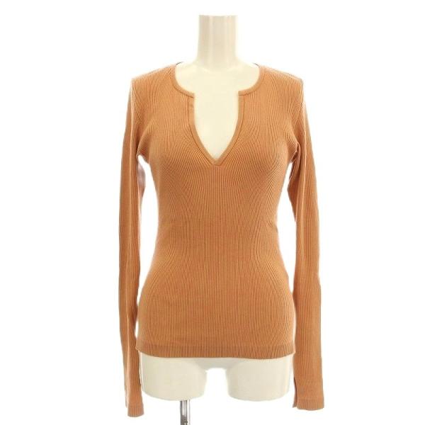 オーラリー AURALEE HIGH GAUGE RIB KNIT リブニット カットソー Vネック...