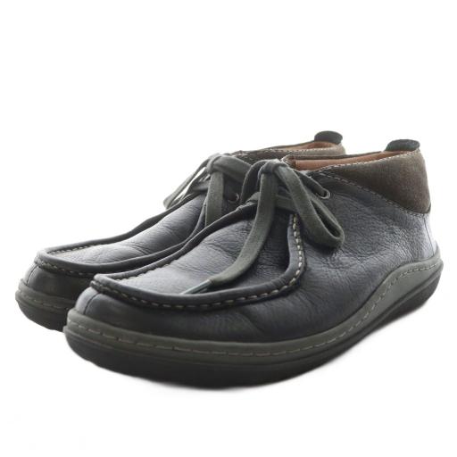 クラークス clarks ワラビー チャッカブーツ レザー UK6.5 黒 ブラック 2610993...