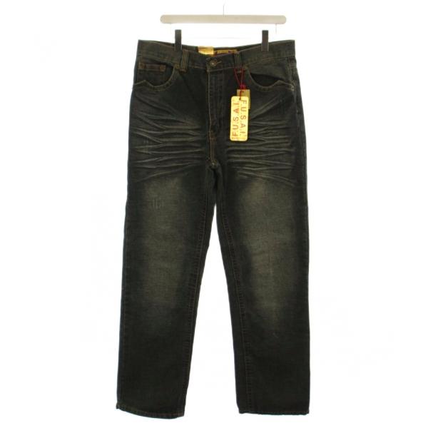 未使用品 F.U.S.A.I. JEANS デニムパンツ ジーンズ ジップフライ W36L34 イン...