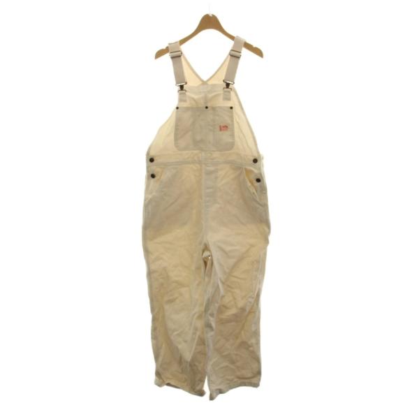 ジャバ JaVa オーバーオール M ベージュ 無地 長ズボン丈 胸ポケット /LP ■MA レディ...