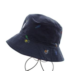 ポロ ラルフローレン POLO RALPH LAUREN バケットハット 帽子 ロゴ 刺繍 紺 ネイビー 赤 レッド /AN17 ■MA キッズ