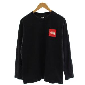ザノースフェイス THE NORTH FACE Tシャツ カットソー 長袖 ロゴ L 黒 ブラック /AN38 ■MA メンズ