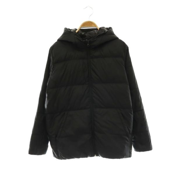 ワークマン WASHABLE DOWN ダウンジャケット アウター ジップアップ 150 黒 ブラッ...