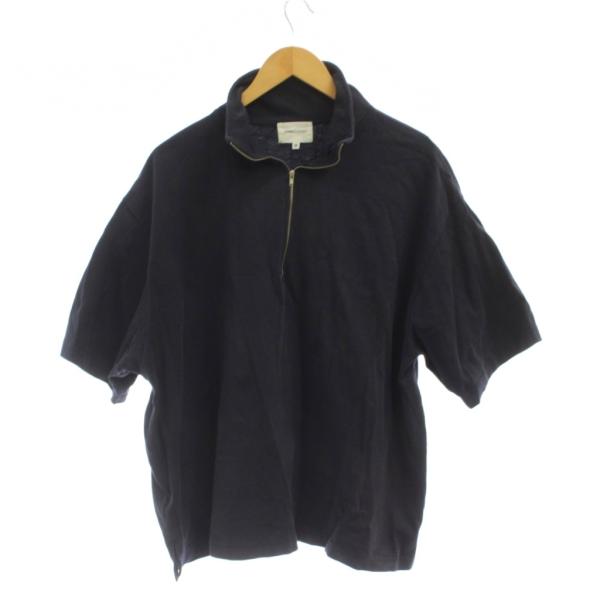 EMMA CLOTHES エマクローズ ハーフジップ Tシャツ 紺 M /JP ■MA メンズ