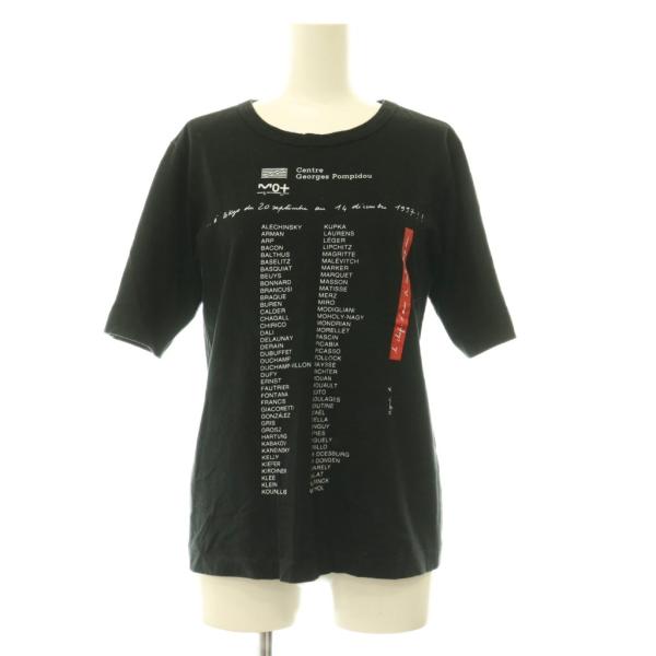 アニエスベー agnes b. Tシャツ 1 黒 ブラック 半袖 クルーネック ロゴ プリント /B...
