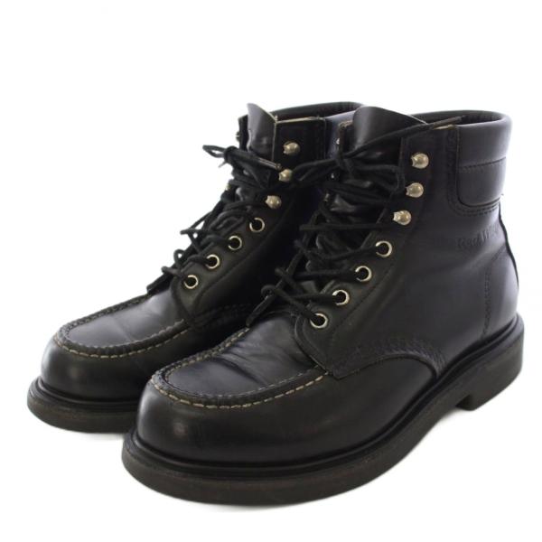 レッドウィング REDWING ワークブーツ 羽タグ レザー レースアップ 7E 黒 ブラック 81...