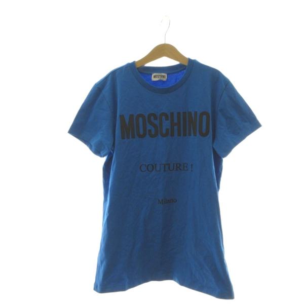 モスキーノ MOSCHINO Tシャツ カットソー 164 青 ブルー ロゴ 半袖 /RR ■KC ...